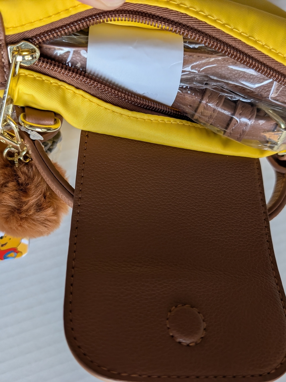 Disney 100 Winnie the Pooh Mini Top Handle Bag Yellow NWT - Picture 2 of 5